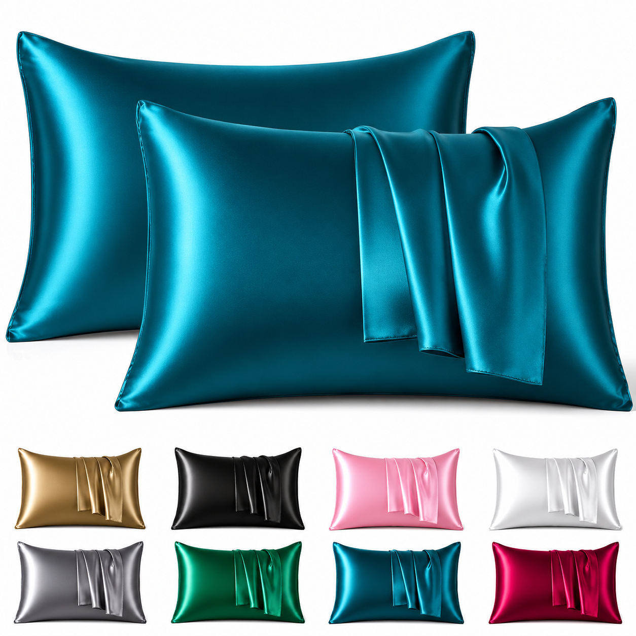 HUNDREAM™ Satin Pillowcase Set – 2 Pack